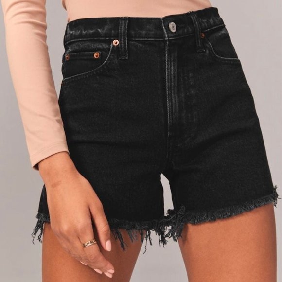 Pants - A&F High Rise 4 Inch Mom Shorts